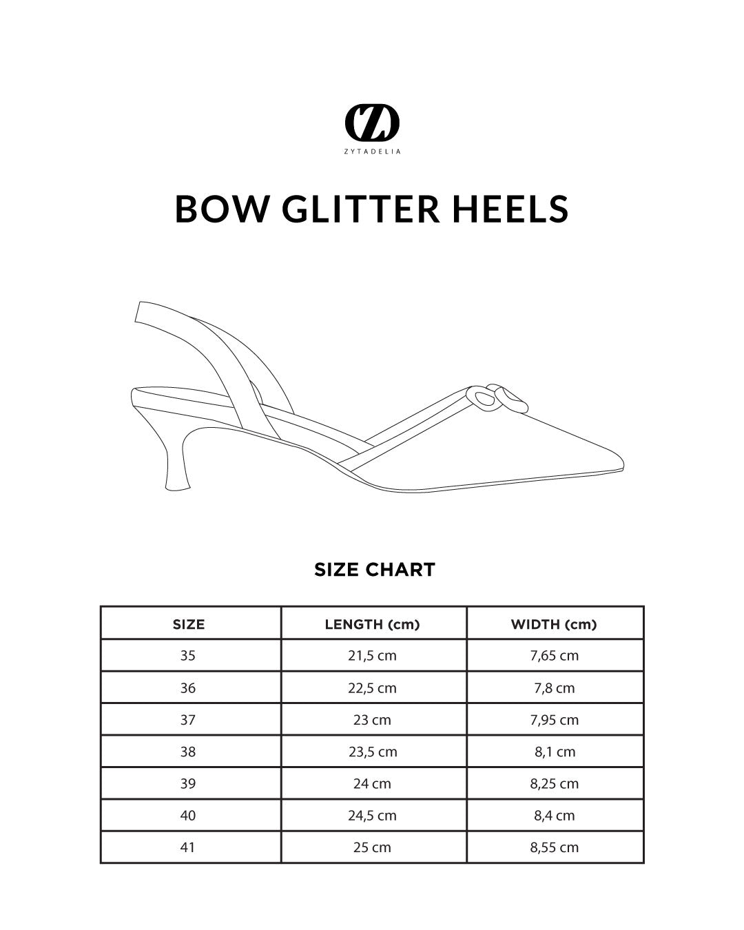 Bow Glitter Heels - Gold