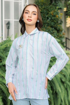 Ranupani Basic Stripe Shirt Oasis ZYTADELIA