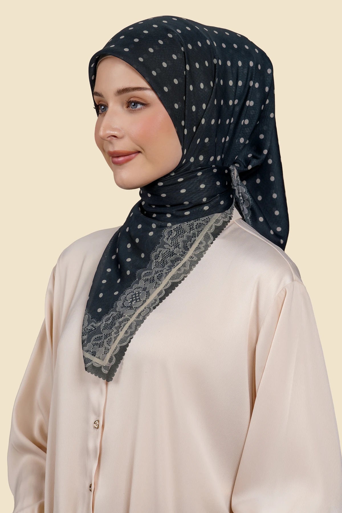 Dots & Lace Series - Navy