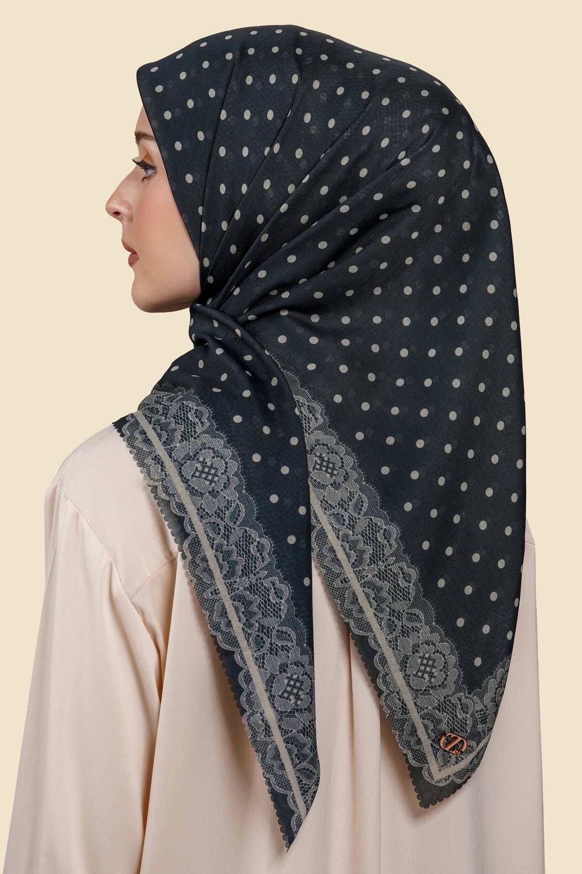 Dots & Lace Series - Navy