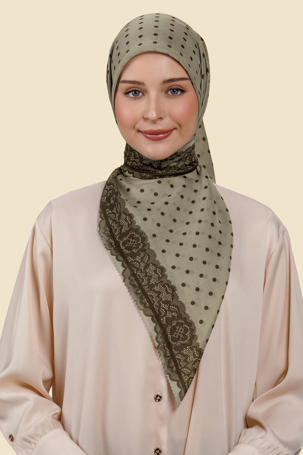 Dots & Lace Series - Pale Khaki