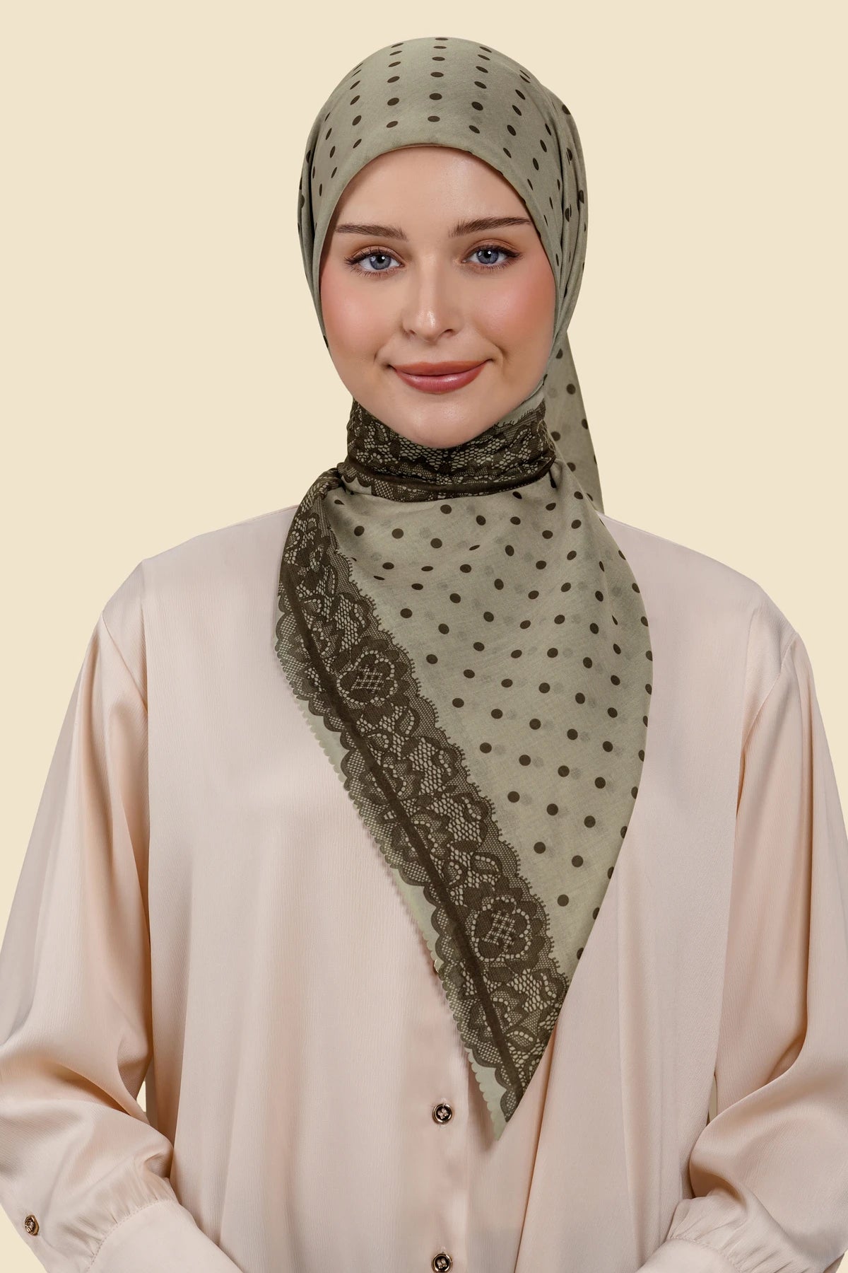 Dots & Lace Series - Pale Khaki