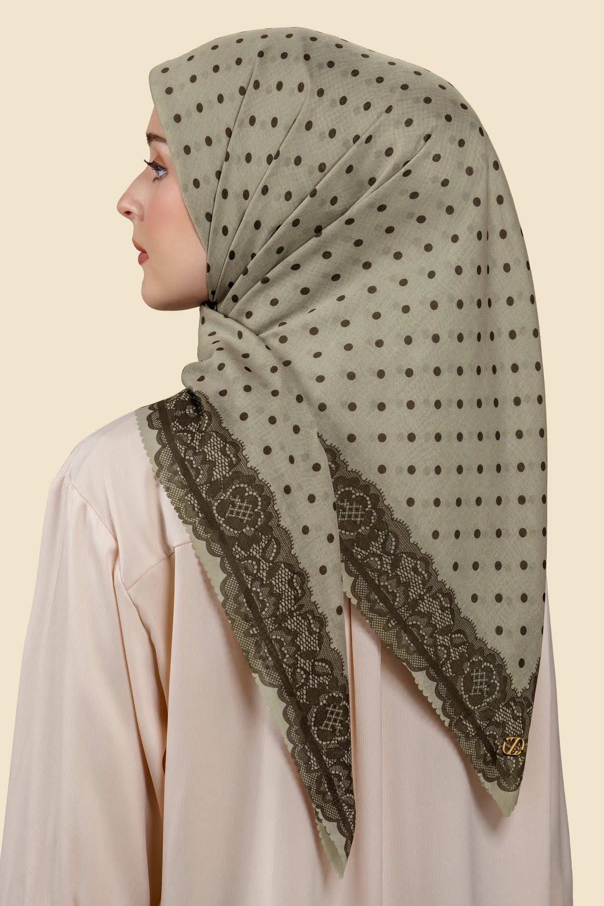 Dots & Lace Series - Pale Khaki