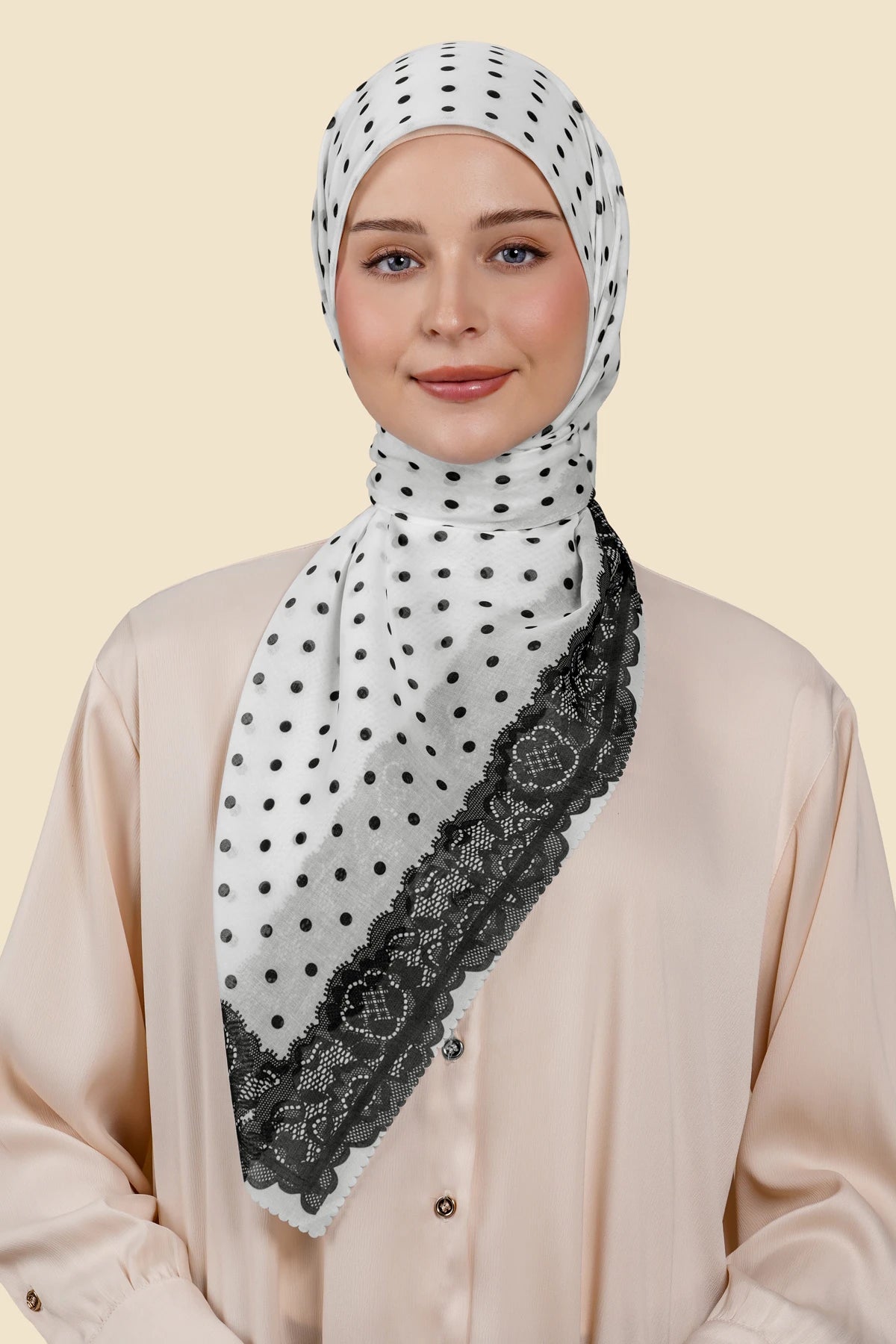 Dots & Lace Series - White