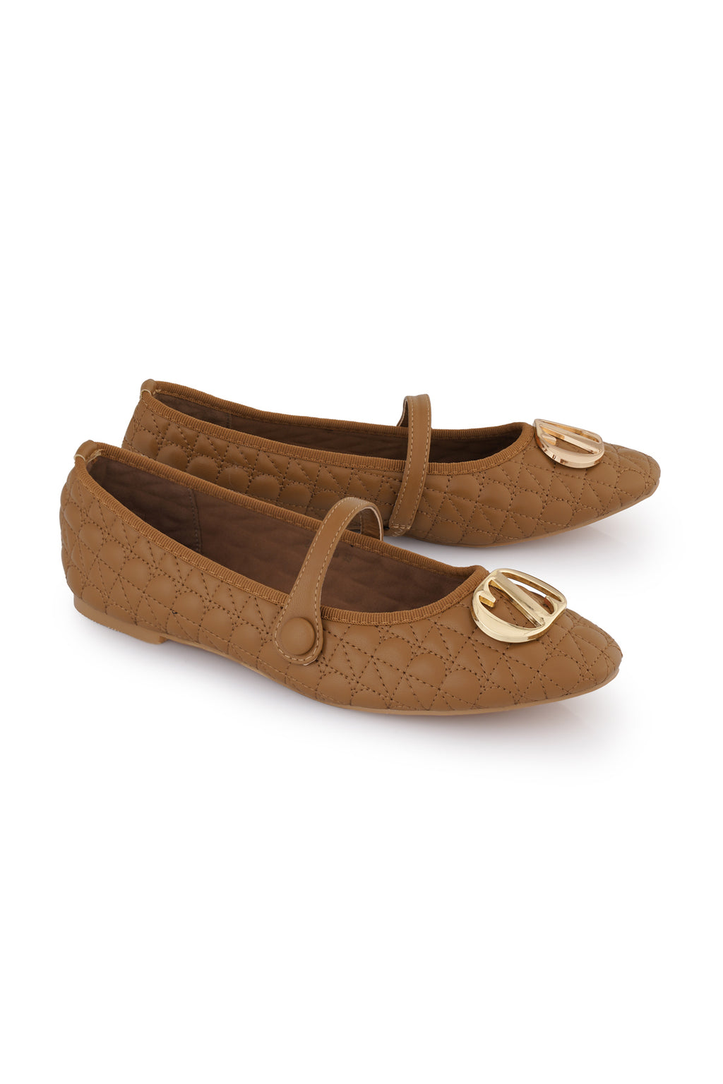 Elina Ballerina Shoes - Brown