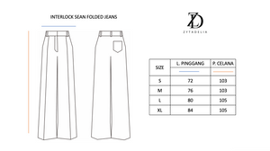 Interlock Sean Folded Jeans - Ocean