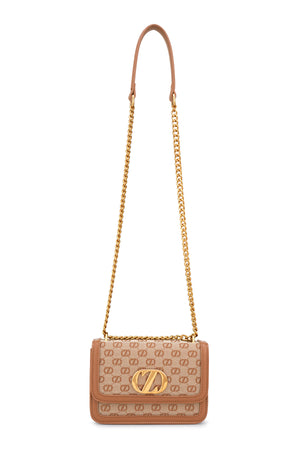 Jarde Chain Shoulder Bag - Brown