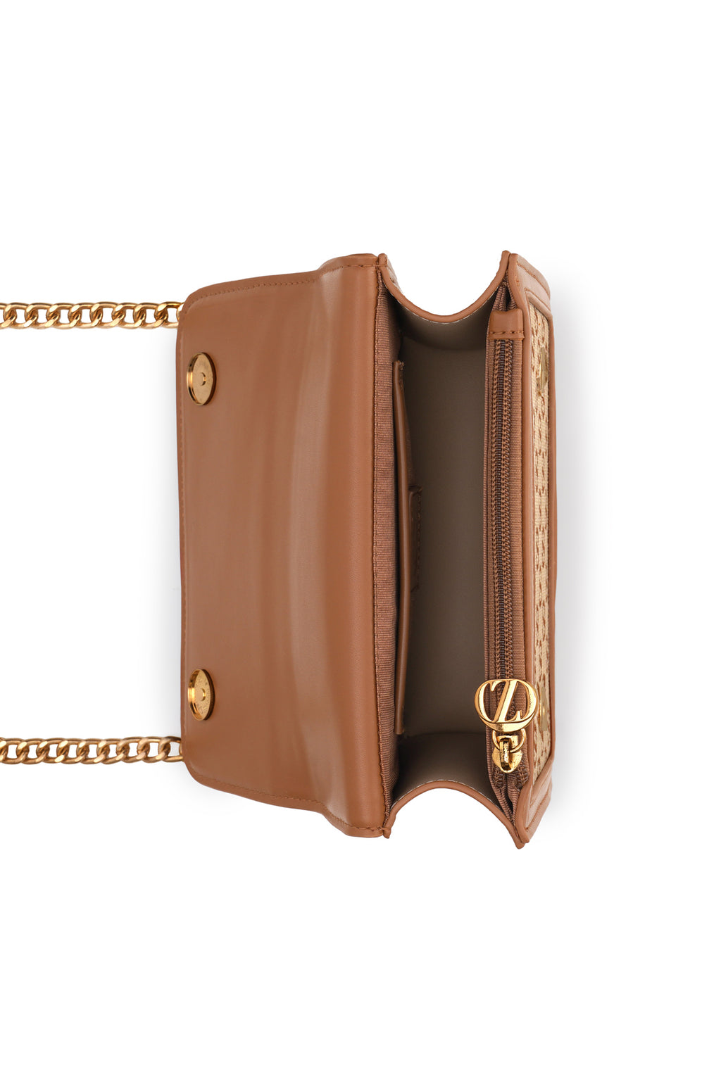 Jarde Chain Shoulder Bag - Brown