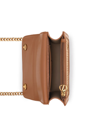 Jarde Chain Shoulder Bag - Brown