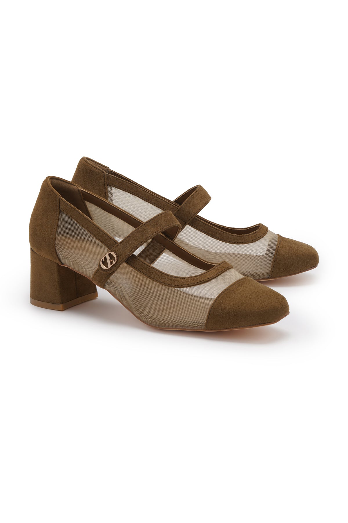 Jean Pump Shoes - Khaki