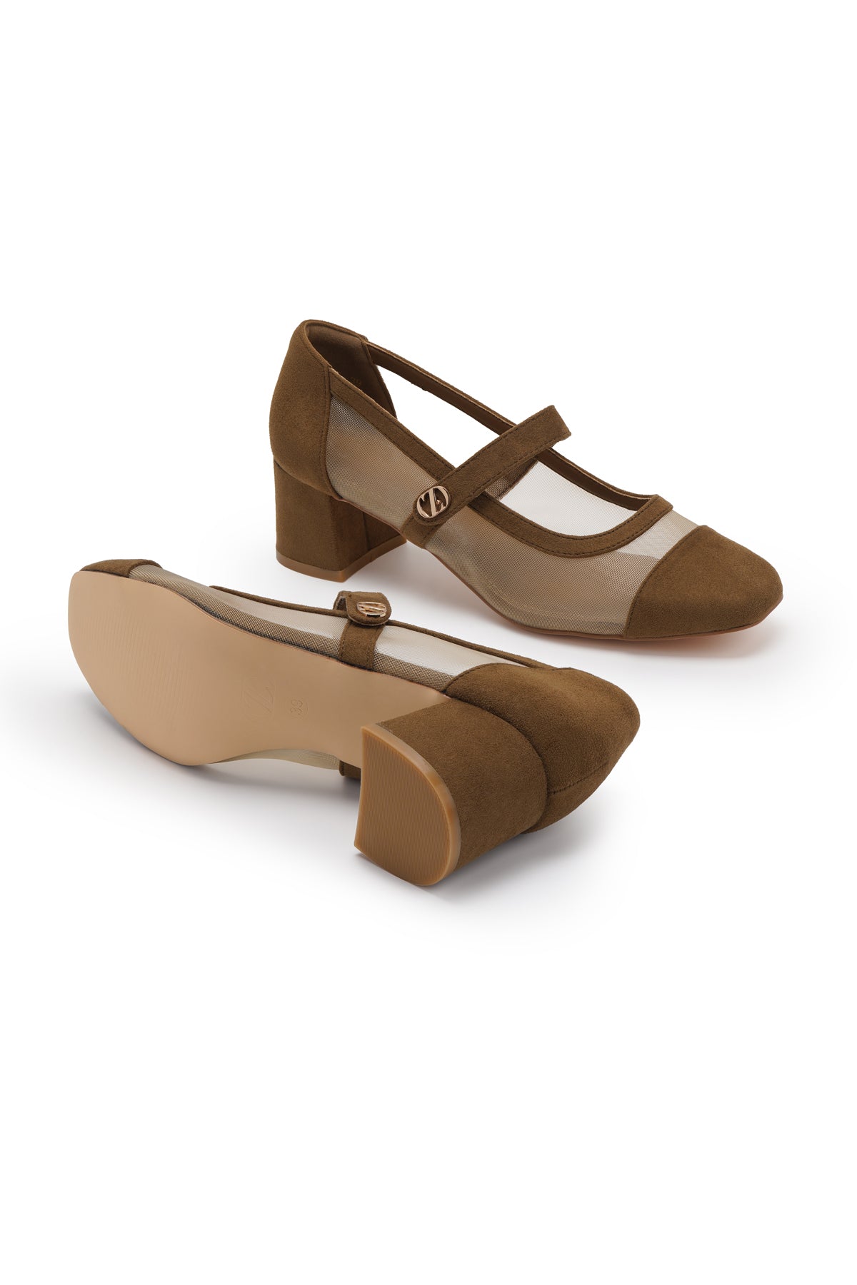 Jean Pump Shoes - Khaki