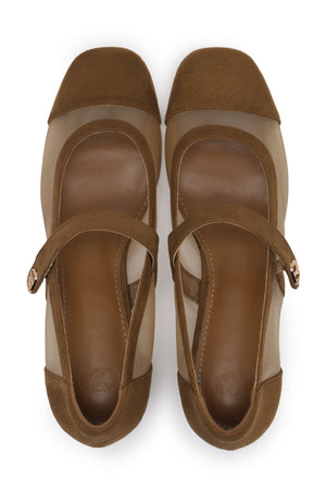 Jean Pump Shoes - Khaki