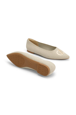 Kylie Flat Shoes - Almond