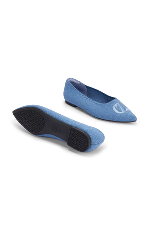 Kylie Flat Shoes - Denim