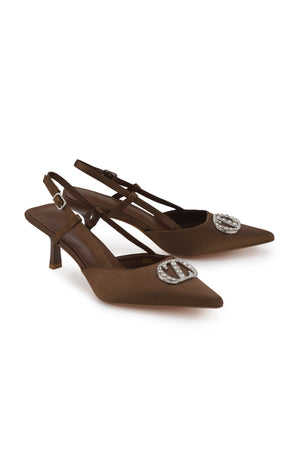 Lily Slingback Pumps - Choco