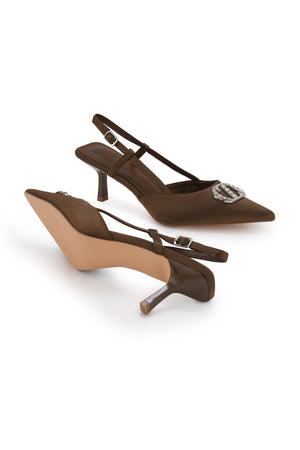 Lily Slingback Pumps - Choco