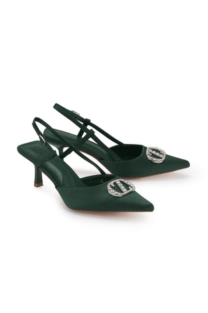 Lily Slingback Pumps - Emerald