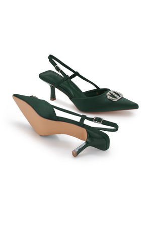 Lily Slingback Pumps - Emerald
