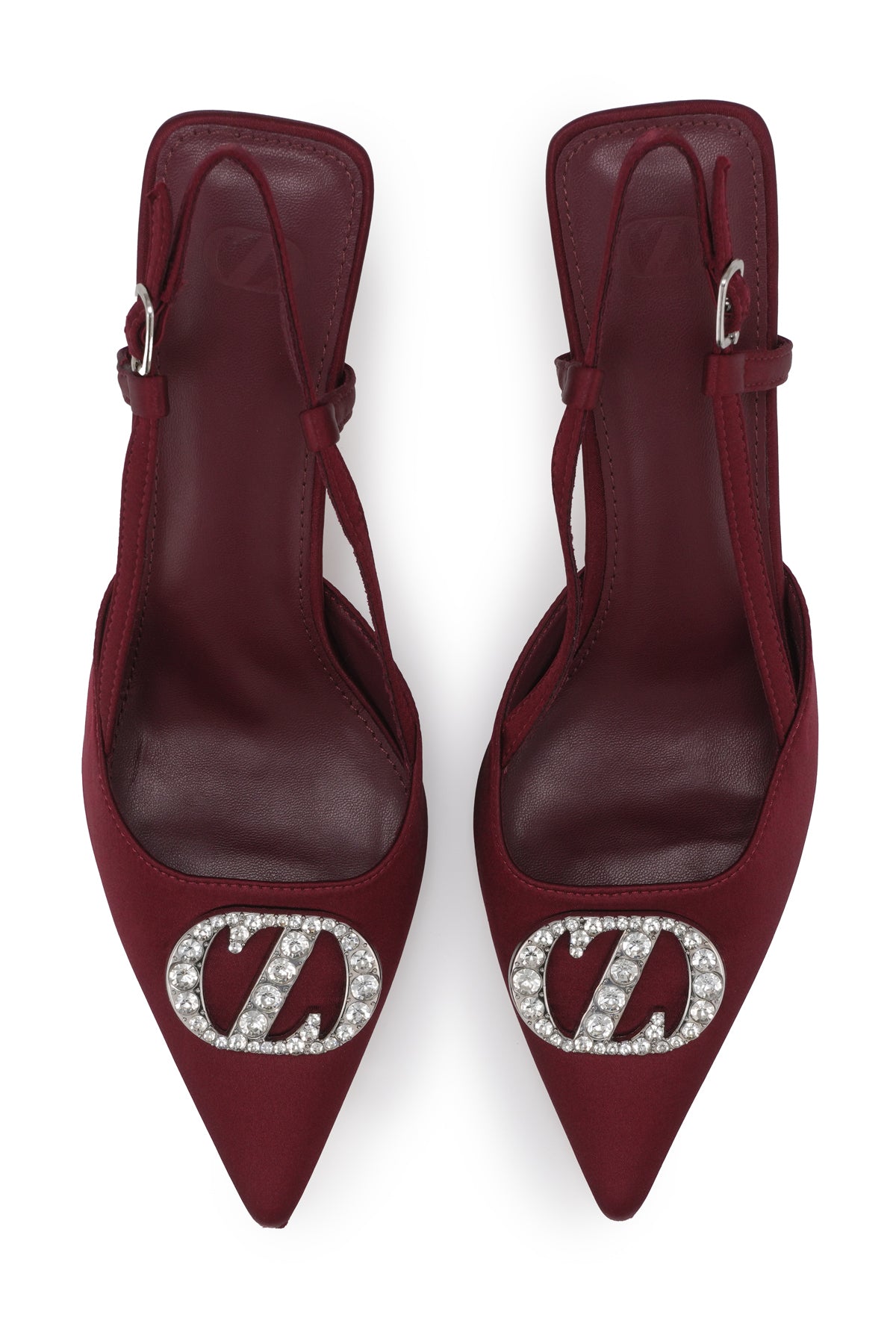 Lily Slingback Pumps - Burgundy