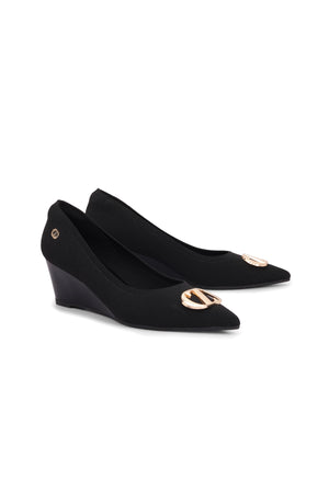 Maggie Wedges Shoes - Black