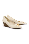 Maggie Wedges Shoes - Cream