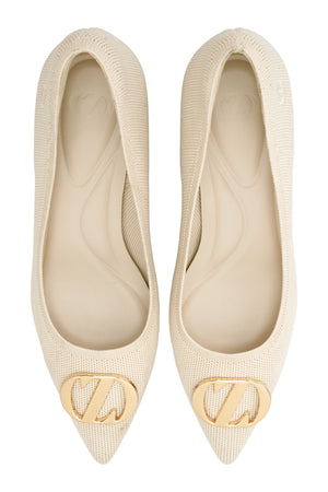 Maggie Wedges Shoes - Cream
