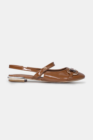 Myla Slingback Shoes - Brown