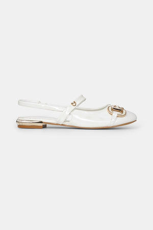 Myla Slingback Shoes - White