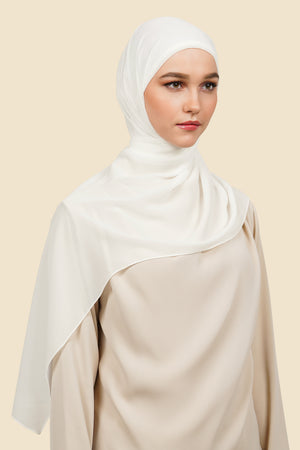 Myra Pashmina - Broken White