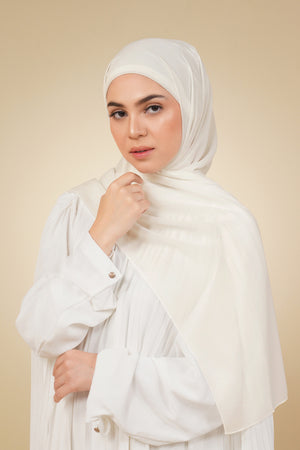 Myra Pashmina - Broken White