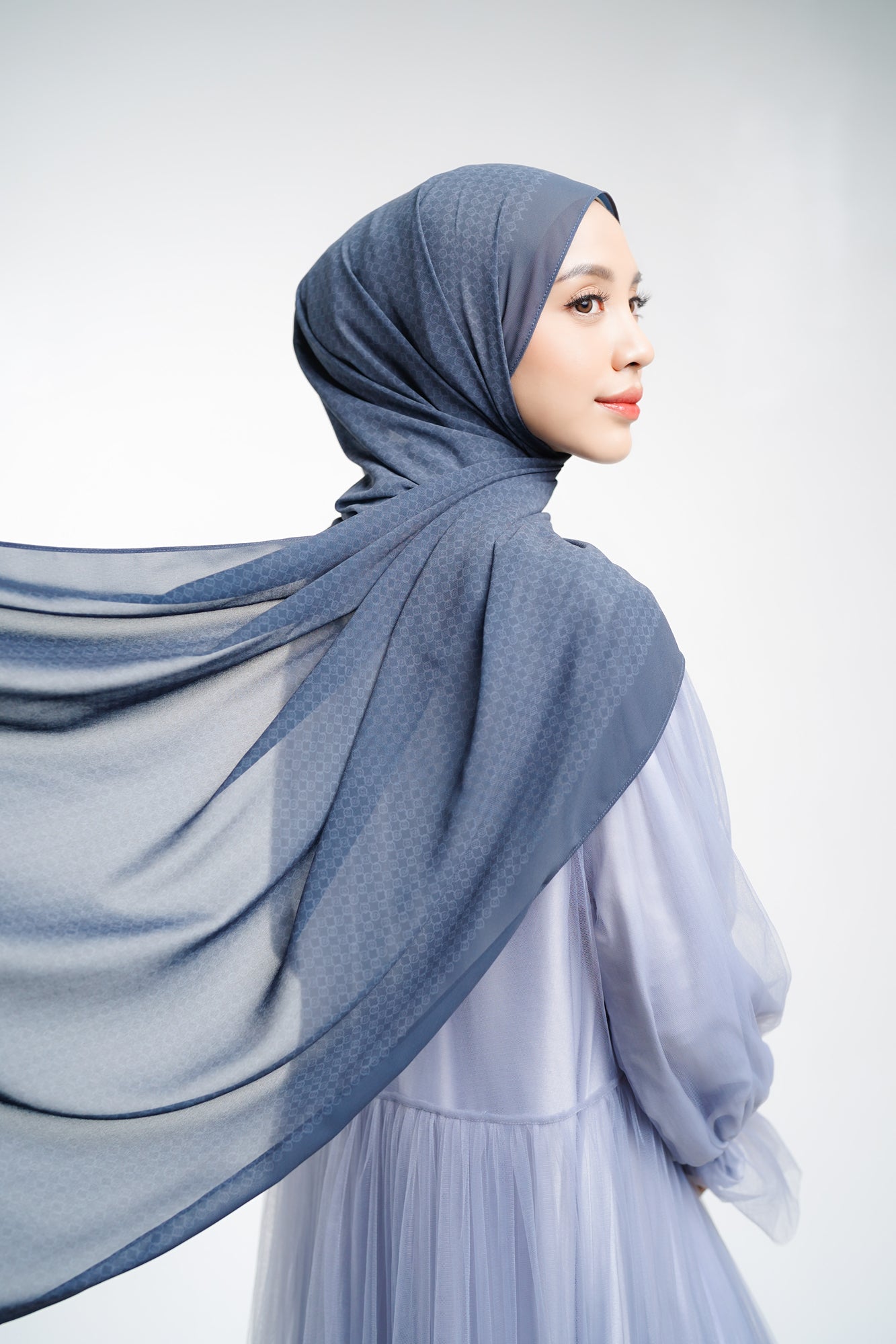 Interlock Pashmina - Navy