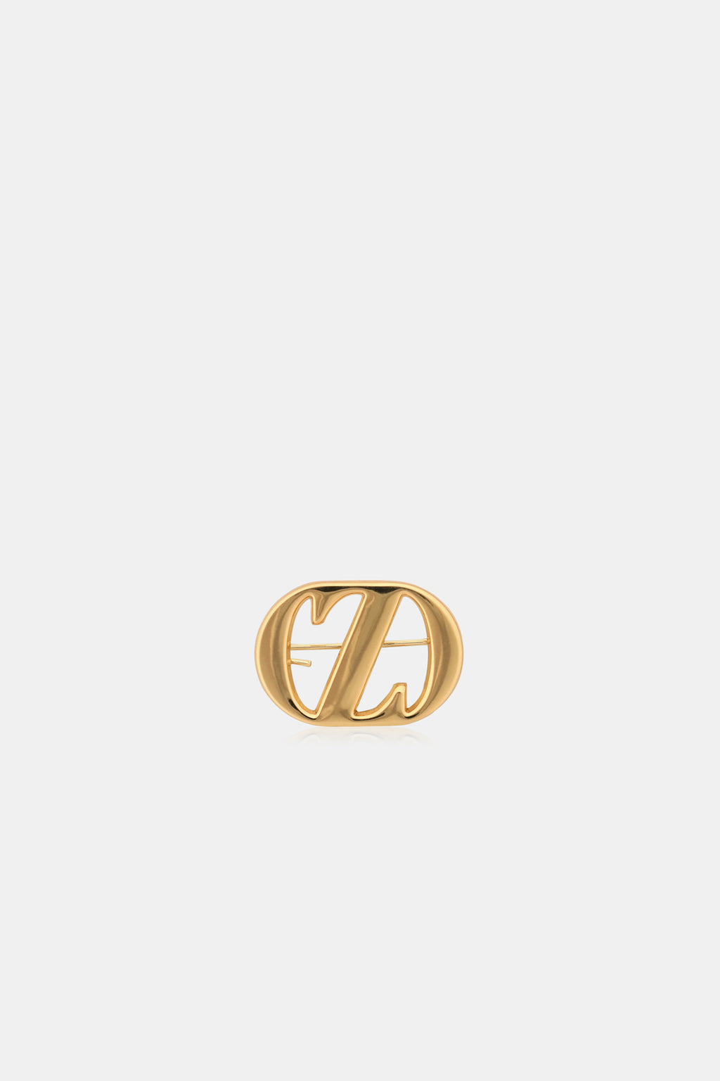 Zyta Pin Brooch - Plain Gold