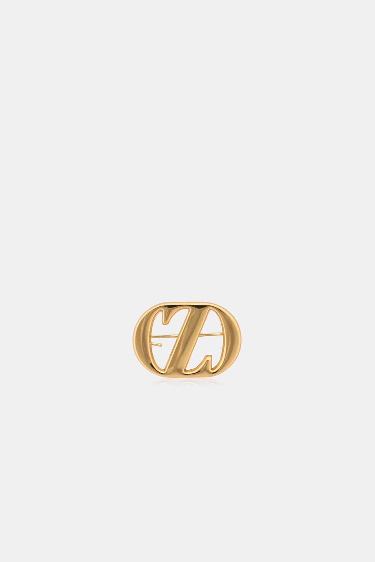 Zyta Pin Brooch - Plain Gold