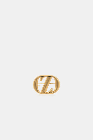 Zyta Pin Brooch - Plain Gold