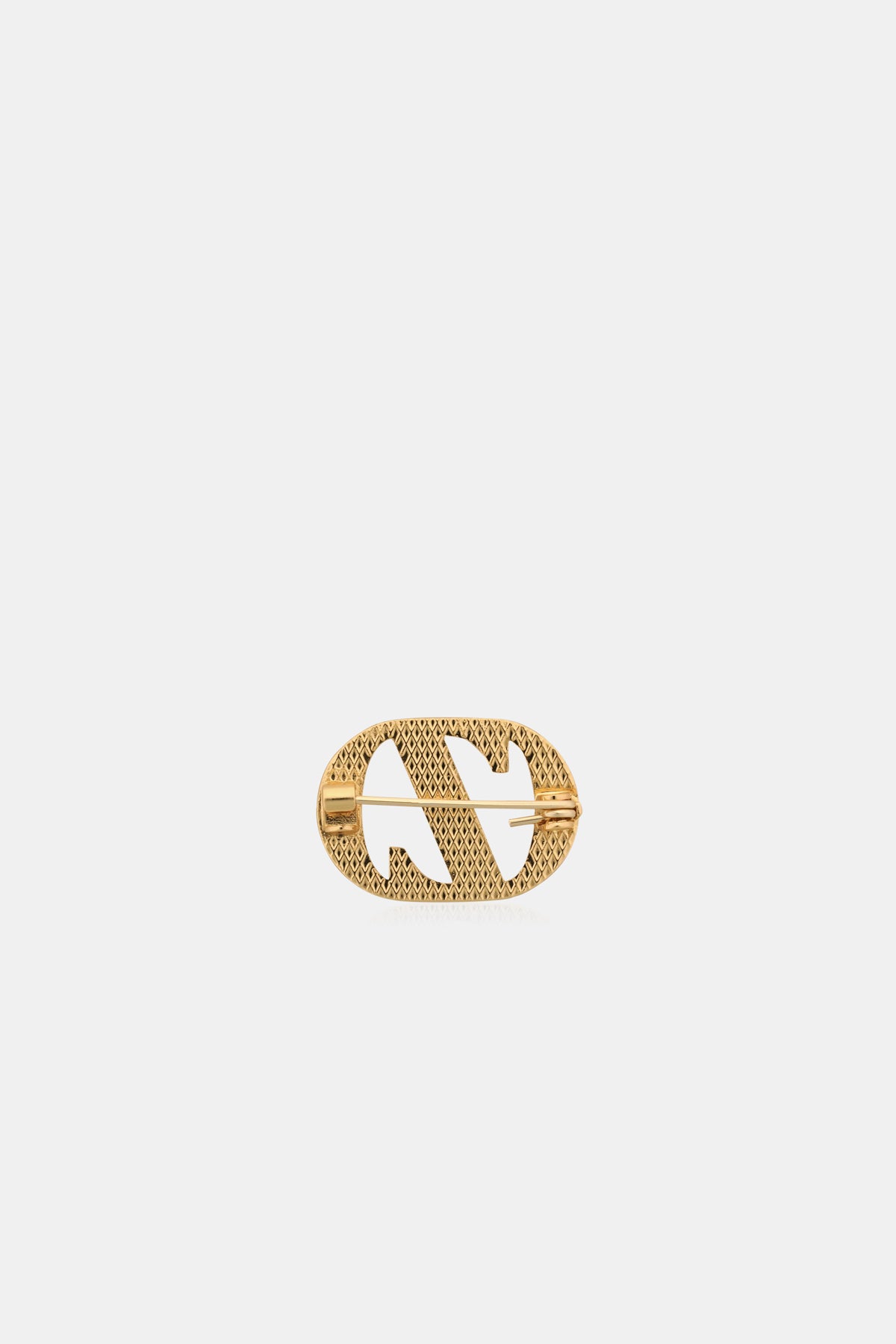 Zyta Pin Brooch - Plain Gold