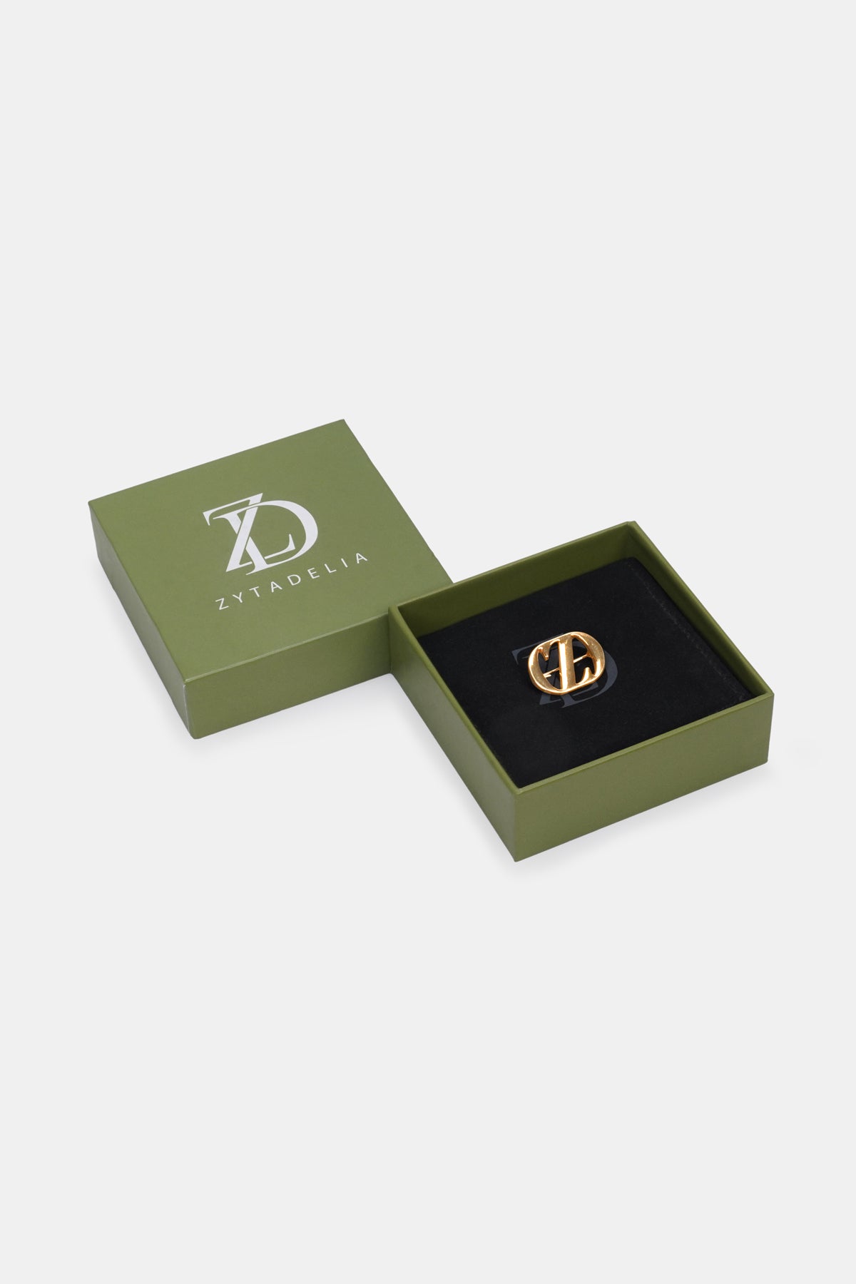 Zyta Pin Brooch - Plain Gold