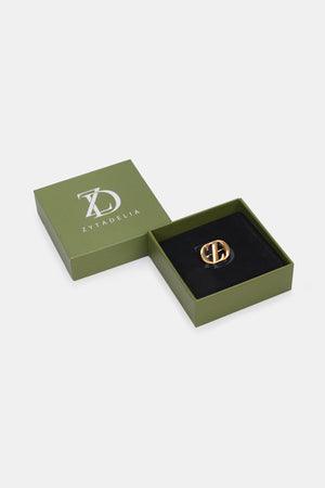 Zyta Pin Brooch - Plain Gold
