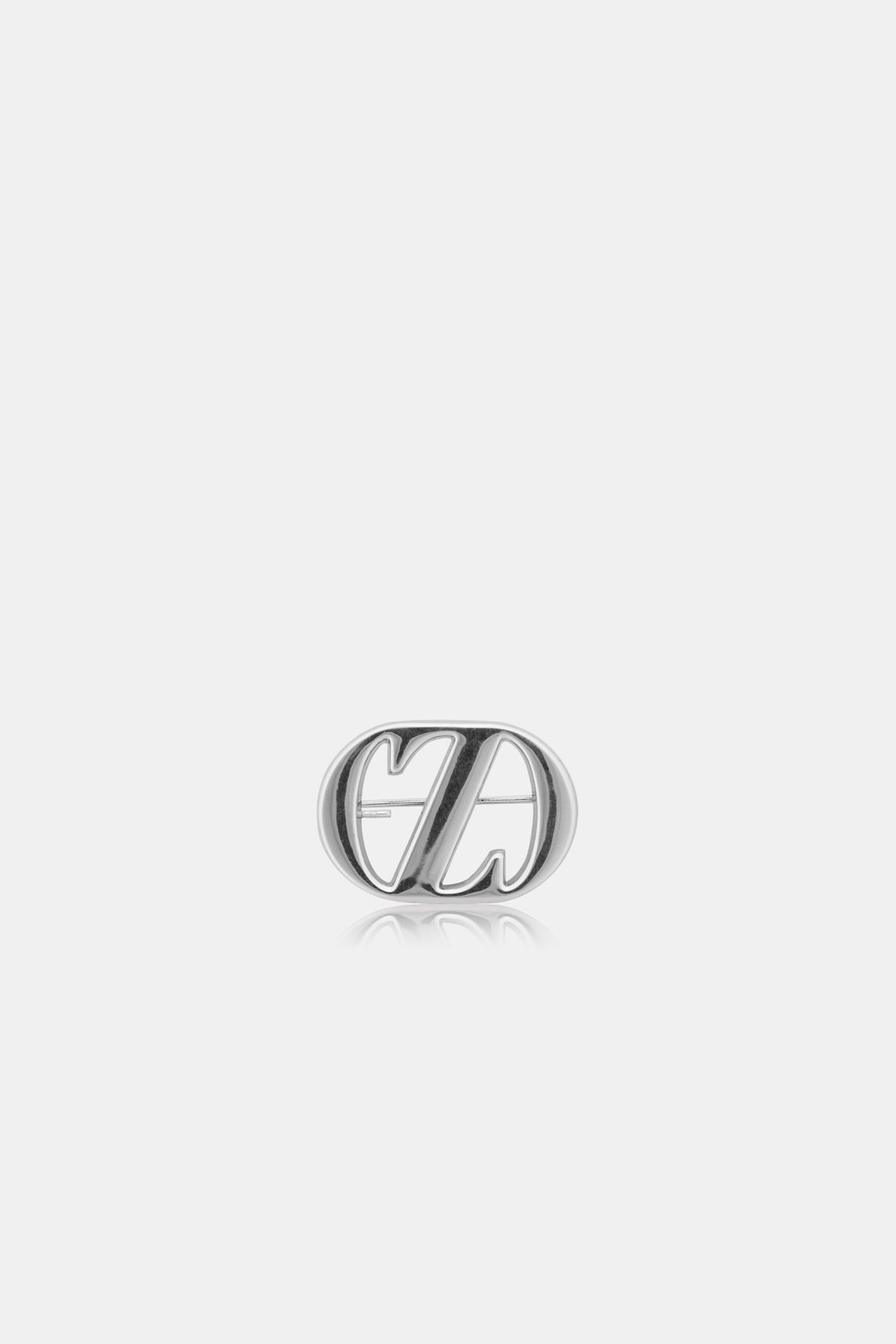 Zyta Pin Brooch - Plain Silver