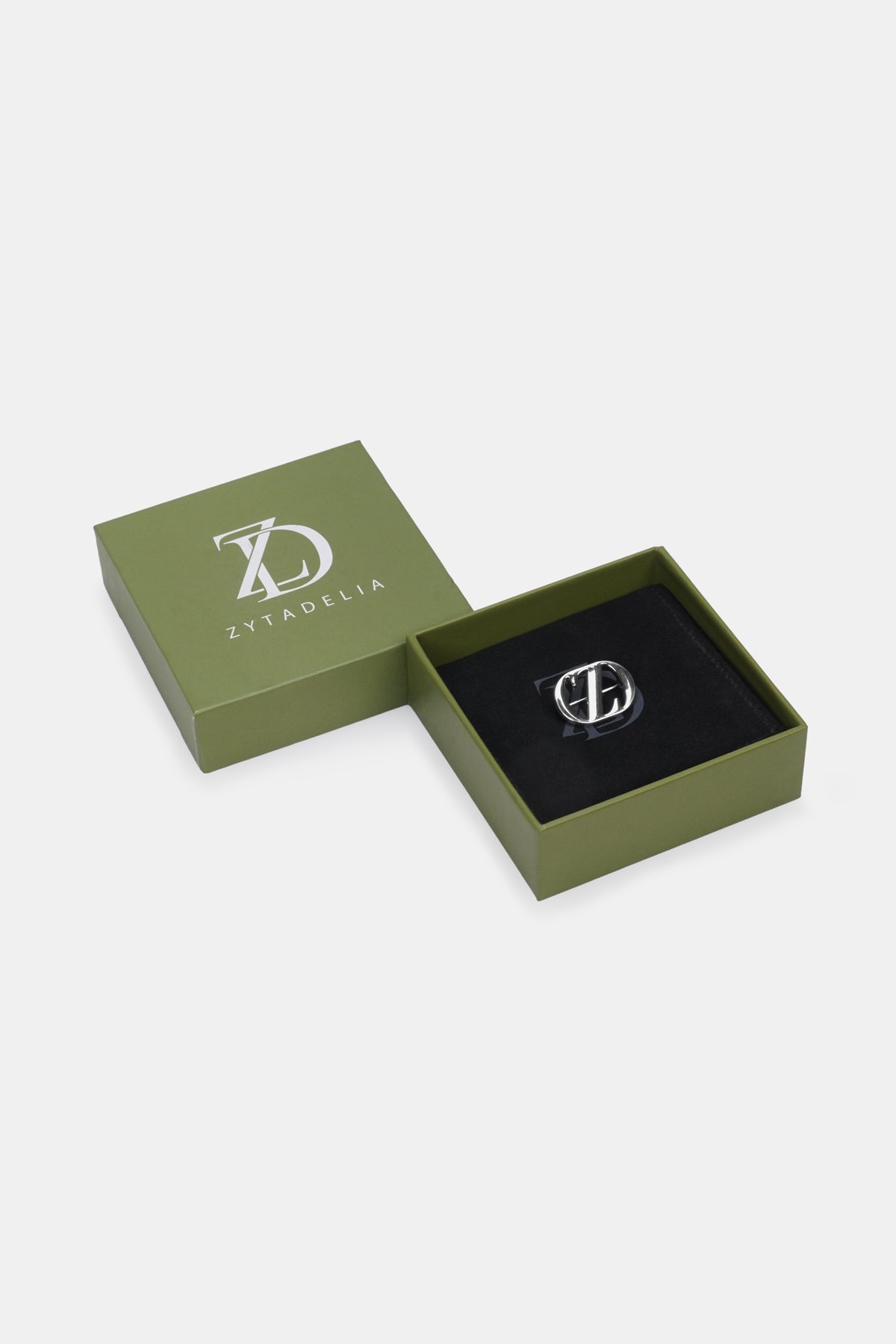 Zyta Pin Brooch - Plain Silver