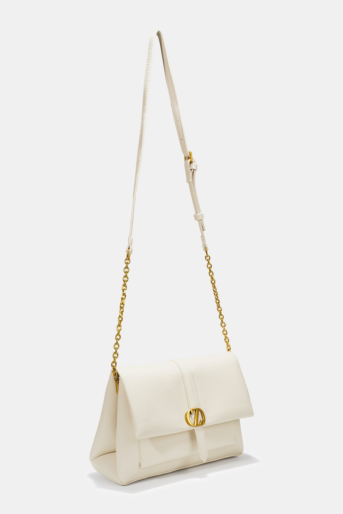 バッグ poppy Blurred leather handbag (white)/56 Blurred leather handbag (white)