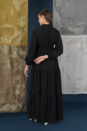 Retiro Tier Dress - Black