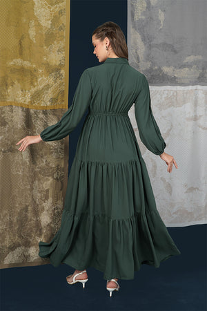 Retiro Tier Dress - Green