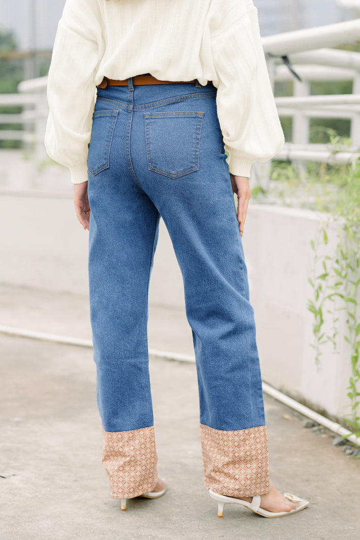Interlock Sean Folded Jeans - Ocean - ZYTADELIA Interlock Sean Folded Jeans - Ocean - ZYTADELIA