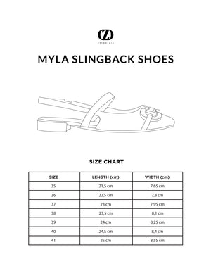 Myla Slingback Shoes - Brown