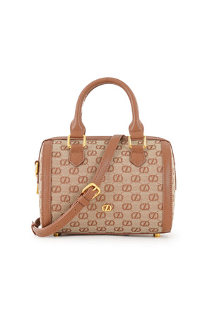 Sadie Small Jacquard Bag - Brown