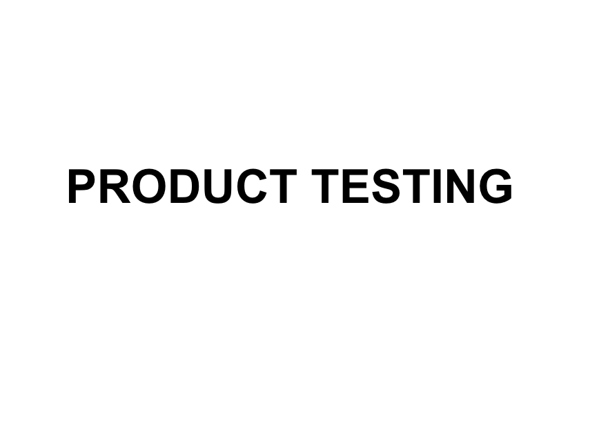 Product Testing 2