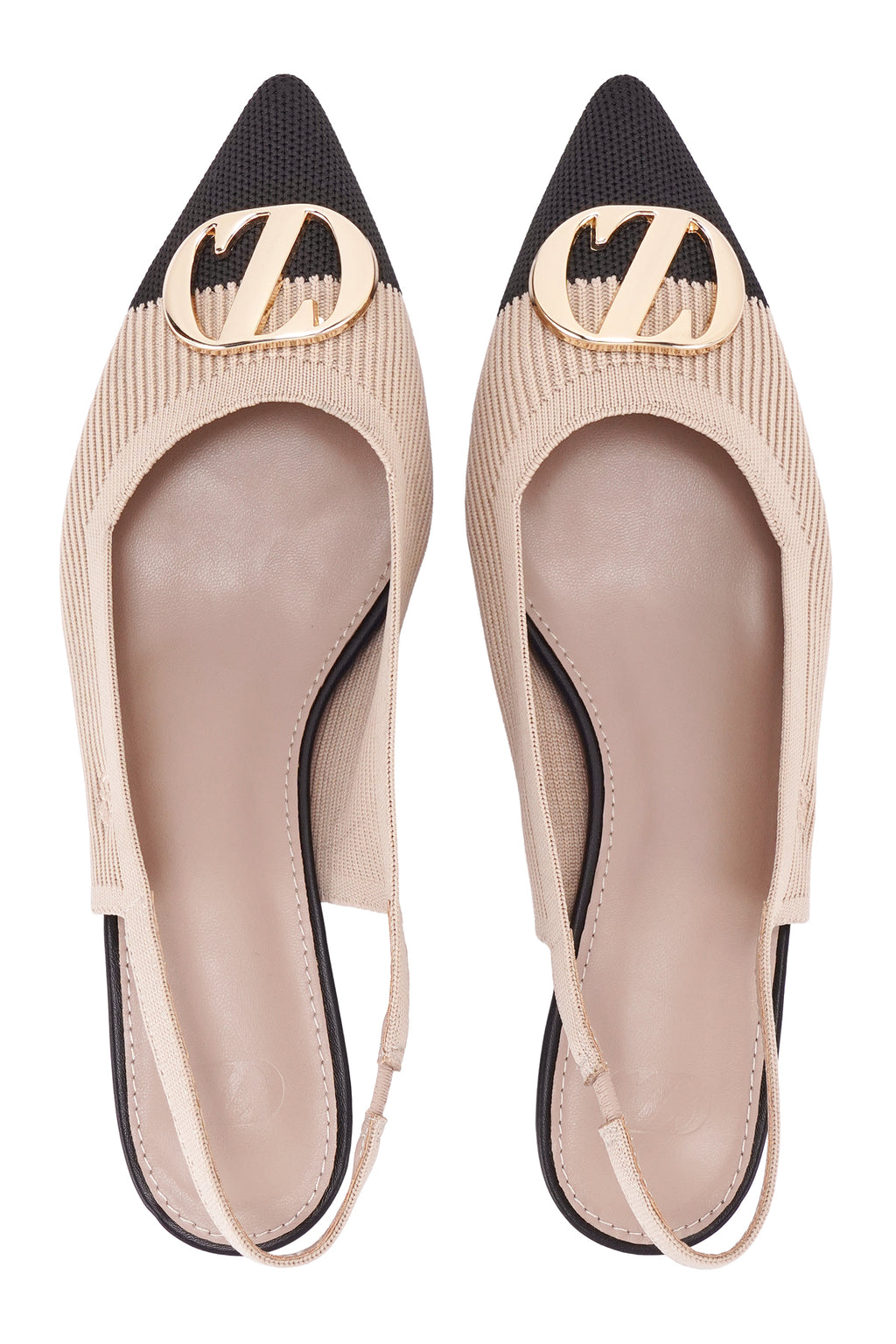 Two - Tone Kitten Heels - Tan