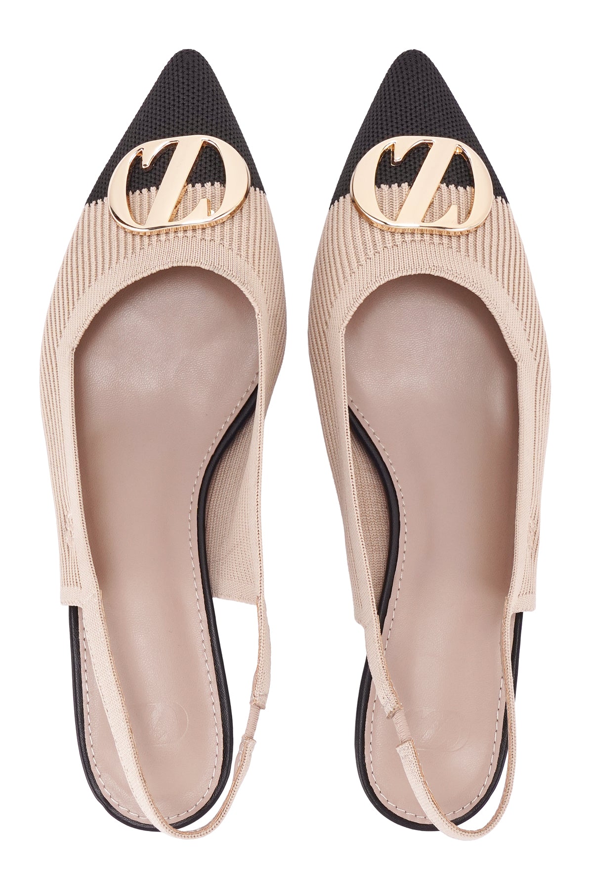Two - Tone Kitten Heels - Tan