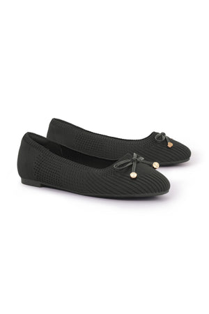 Valerina Flat Shoes - Black