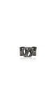 Zinitial Crystal Ring Scarf - Black